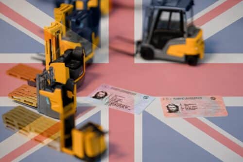 English forklift course T1-T5 (up to 10T lifting capabillitity)