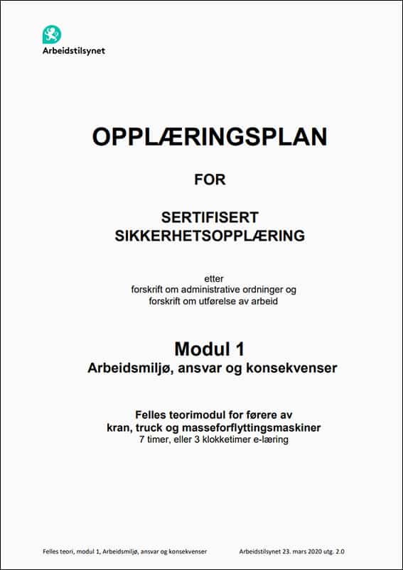 Sikkerhetsopplæring for arbeidere og maskiner